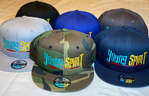 YOUNG SPIRIT (EMBROIDERED), NEW ERA® FLAT BILL SNAPBACK CAP - NE400