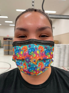 Disposable Floral Surgical Face Masks, ASTM Level 3 designed by Kaylene Big Knife
