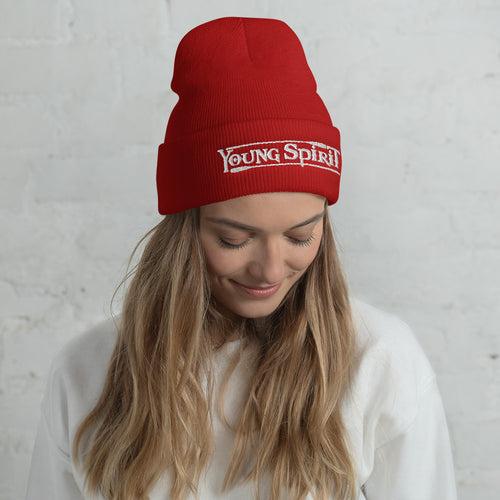 Cuffed Beanie/Touque (White Logo)